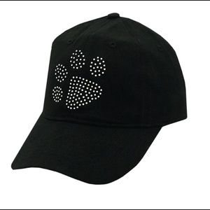 New Pawprint baseball cap hat dog cat black